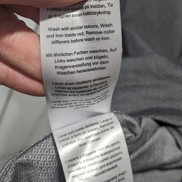 TIGER of Sweden | Men's Farrell Shirt in Grey Pattern - Picture 7 of 9